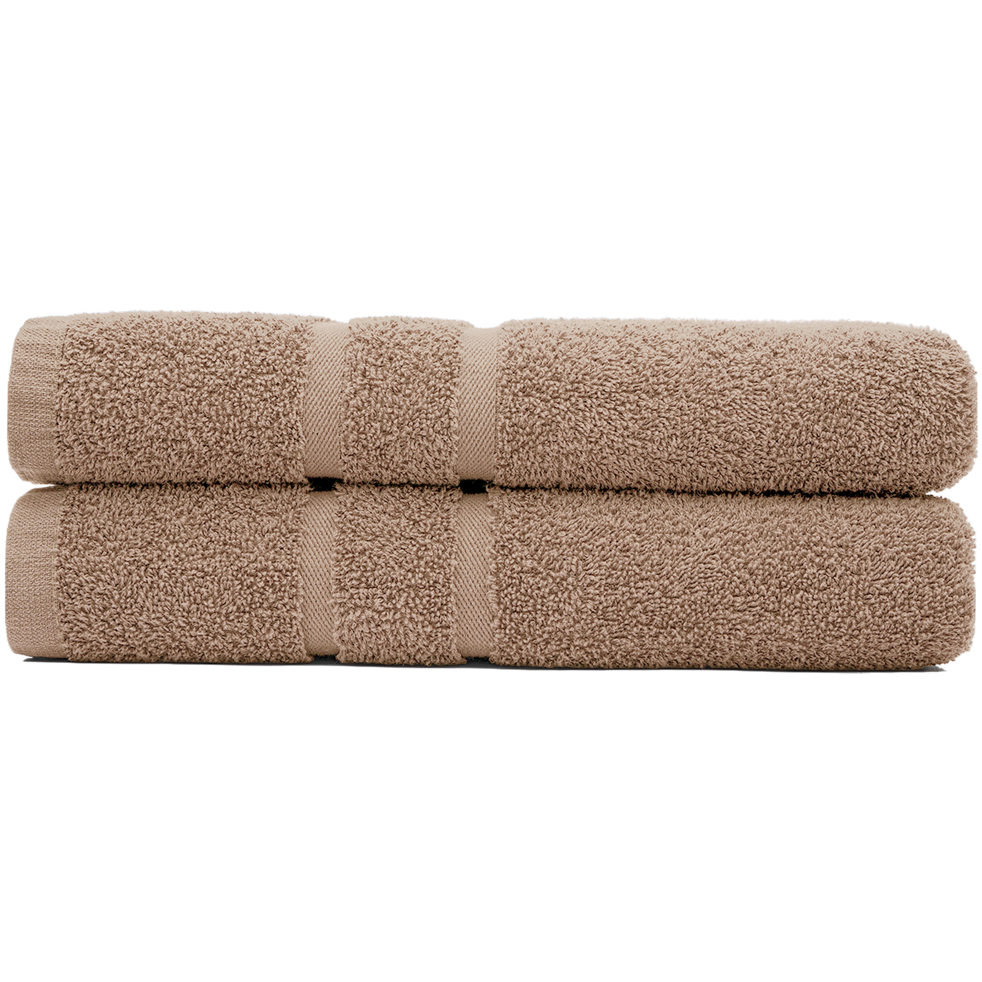 Beige bath towels two pack