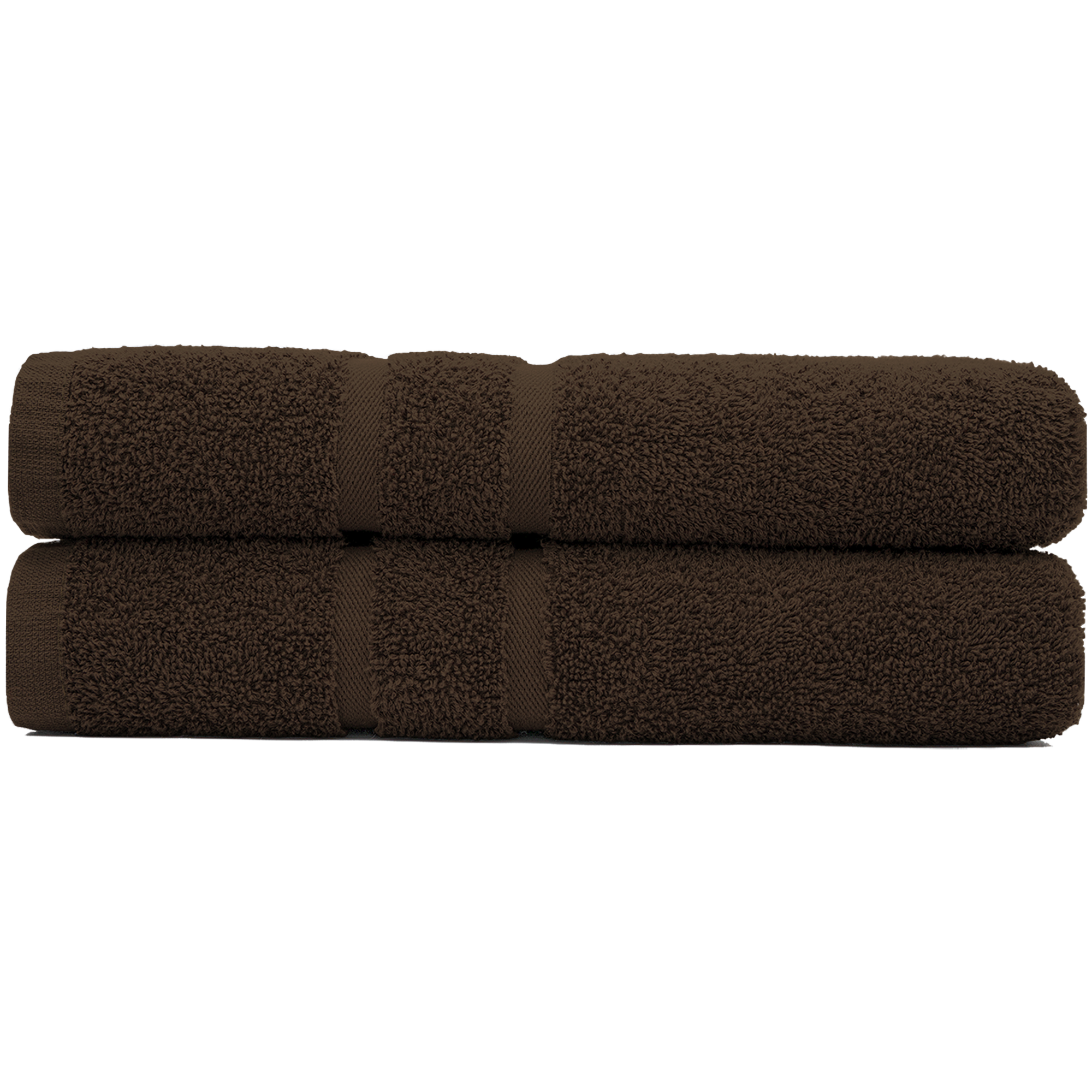 Brown bath towels two pack