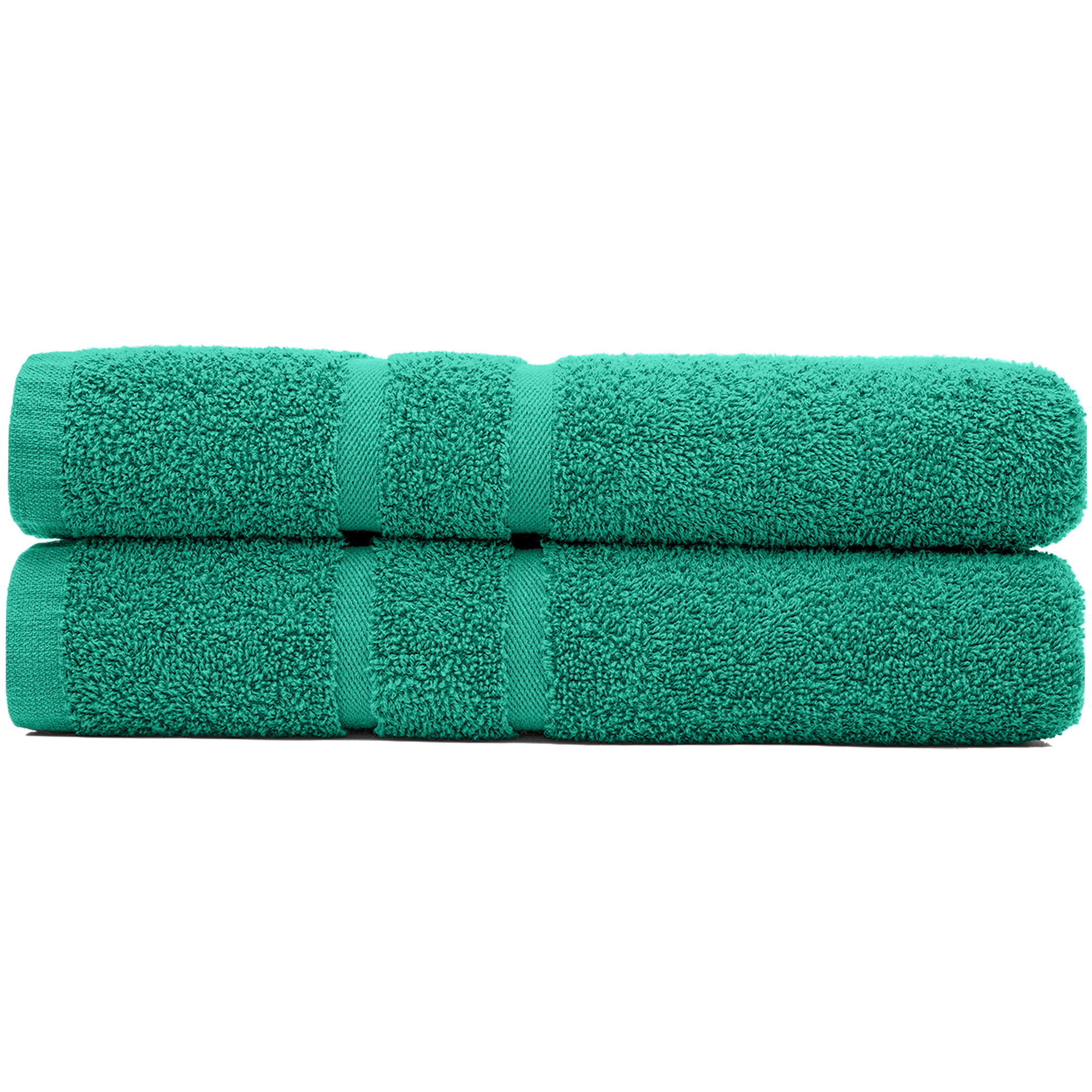 Sea green bath towels two pack