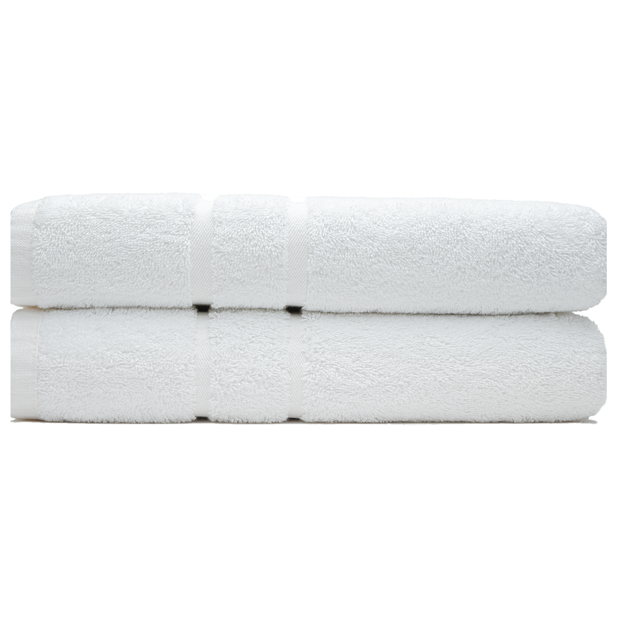 White bath towels two pack